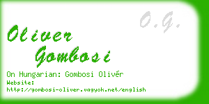 oliver gombosi business card