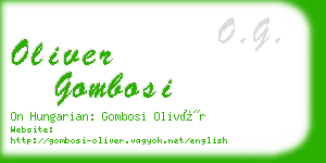 oliver gombosi business card